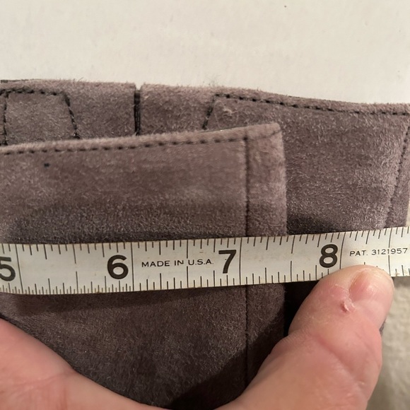 “Bandolino” BDCala Dressy Heel Platform Boots Womens 7.5 Gray Suede w/ Side Zip - Picture 11 of 17